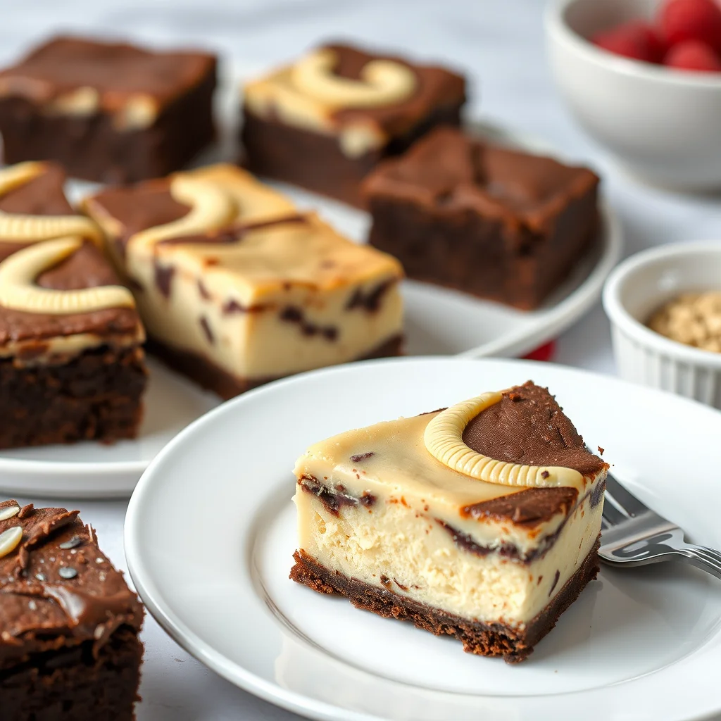 Ilustración de Brownies Cheesecake Keto: rece