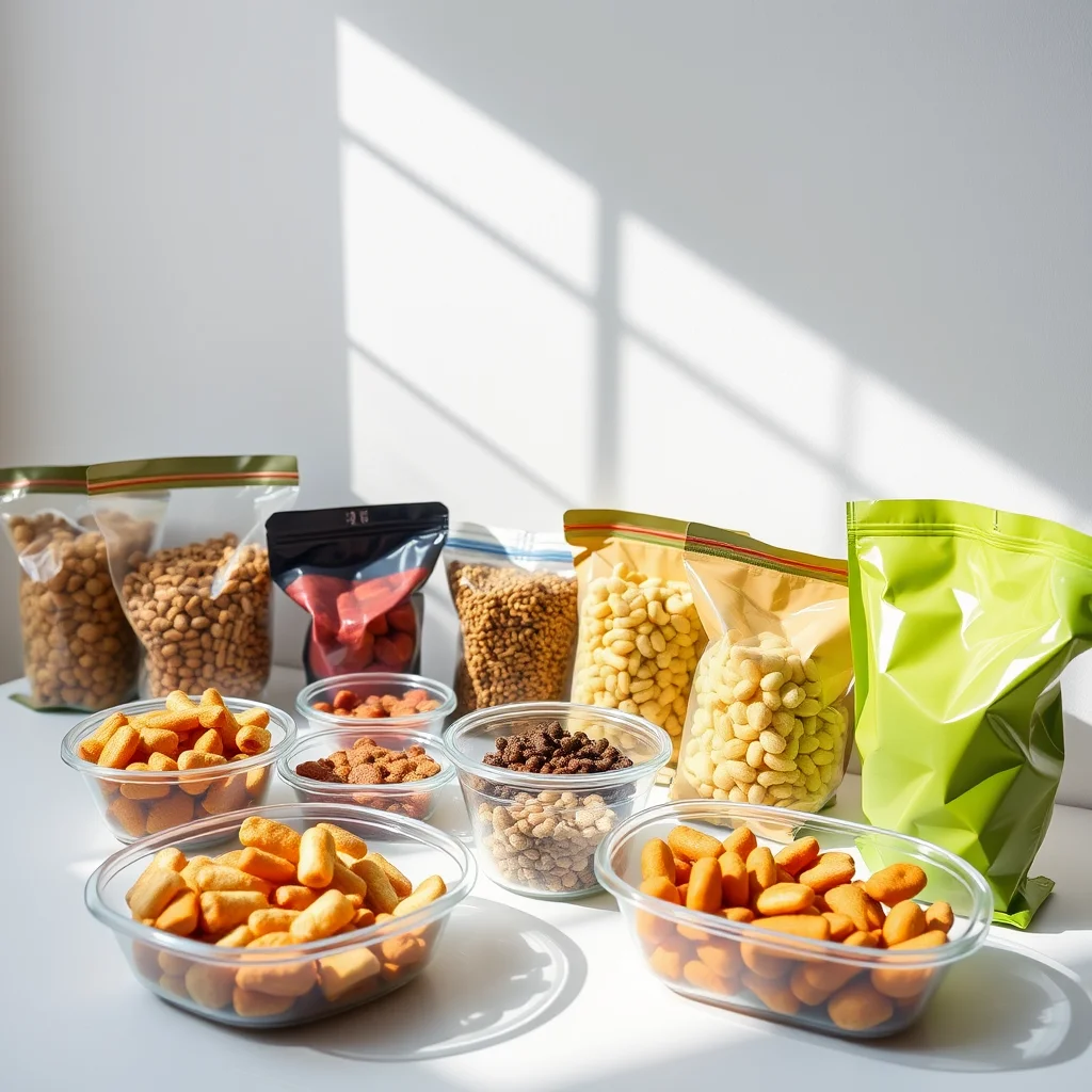 Mesa con bocadillos keto organizados y luz natural.